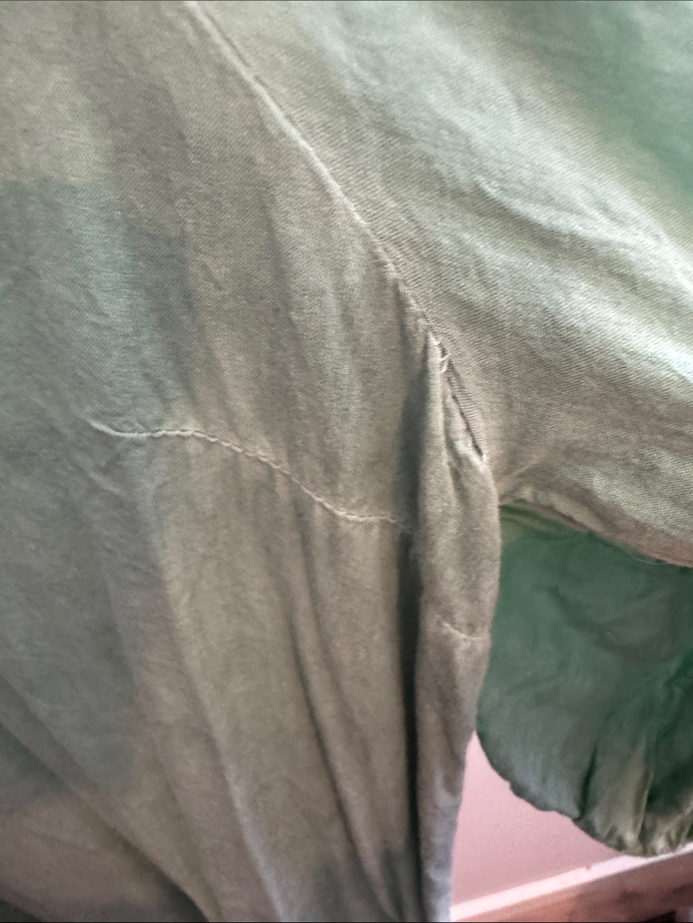 Umgee Sage Green V-Neck Tunic with Lace Trim - Picture 10 of 10